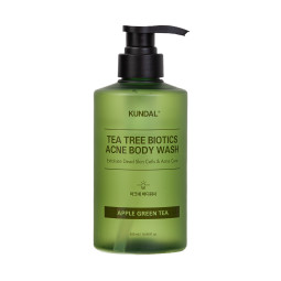 Гель для душа от высыпаний на теле "Яблоко и Зелёный чай" Kundal Tea Tree Bioticts Acne Body Wash Apple Green Tea 500ml 