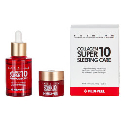 Набір для обличчя нічний Medi-Peel Collagen Super 10 Sleeping Care Set l 30ml+10g
