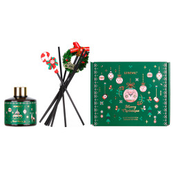 Аромадифузор для дому новорічний "Чорна Вишня" Kundal Perfume Diffuser Christmas Edition Black Cherry 200ml*2ea (набір)