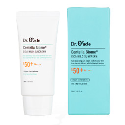 Сонцезахисний крем для обличчя легкий заспокійливий Dr. Oracle Centella Biome Cica Mild Suncream SPF 50+PA+++ 50 ml