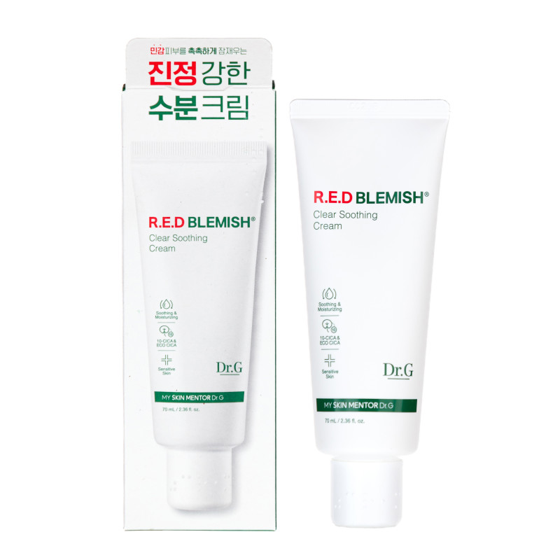 Крем для лица успокаивающий против высыпаний Dr.G RED Blemish Clear Soothing Cream (tube) 70ml