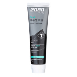 Зубная паста отбеливающая с углём 2080 Pure Black Clean Charcoal Fresh Mint Toothpaste 120g