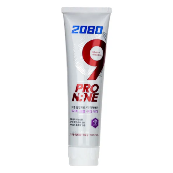 Зубная паста отбеливающая "Морозная мята" 2080 Pro Nine Bifidus Strong Mint Toothpaste 130g Зубная паста отбеливающая "Морозная мята" 2080 Pro Nine Bifidus Strong Mint Toothpaste 130g