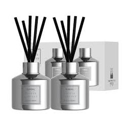 Аромадифузор для домy "Білий Мускус" Kundal Perfume Diffuser Silver Edition White Musk 200ml*2ea (набір)