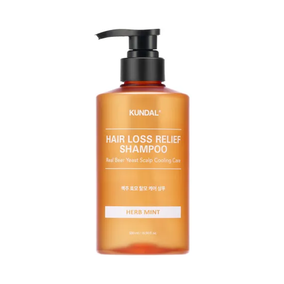 Шампунь пивний для тонкого волосся Kundal Beer Yeast Hair Loss Relief Shampoo Herb Mint 500ml Шампунь пивний для тонкого волосся Kundal Beer Yeast Hair Loss Relief Shampoo Herb Mint 500ml