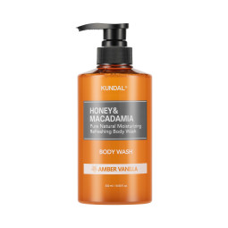 Гель для душа "Амбра Ваниль" Kundal Honey & Macadamia Body Wash Amber Vanilla 500ml 