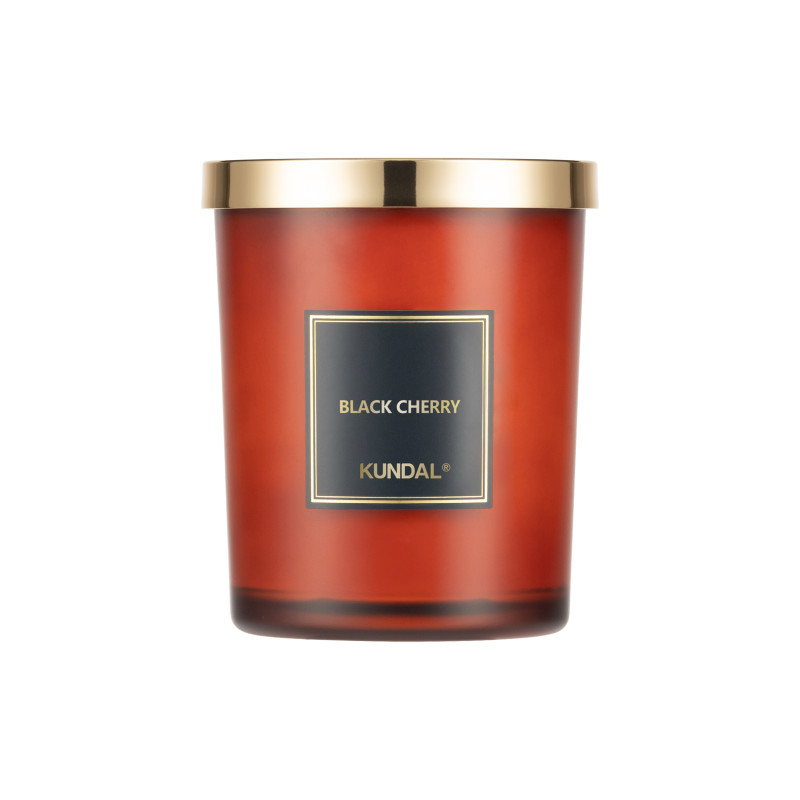 Аромасвеча "Чёрная вишня" Kundal Perfume Natural Soy Candle Black Cherry 500g 