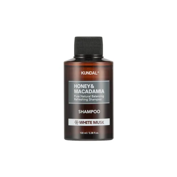 Шампунь відновлюючий "Білий Мускус" Kundal Honey & Macadamia Nature Shampoo White Musk 100ml