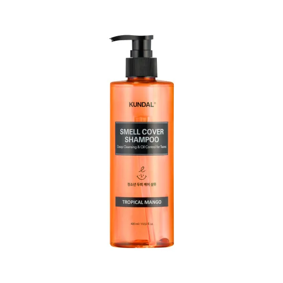 Шампунь от жирности волос для подростков "Тропическое манго" Kundal All Day Smell Cover Teens Shampoo Tropical Mango 400 ml Шампунь от жирности волос для подростков "Тропическое манго" Kundal All Day Smell Cover Teens Shampoo Tropical Mango 400 ml