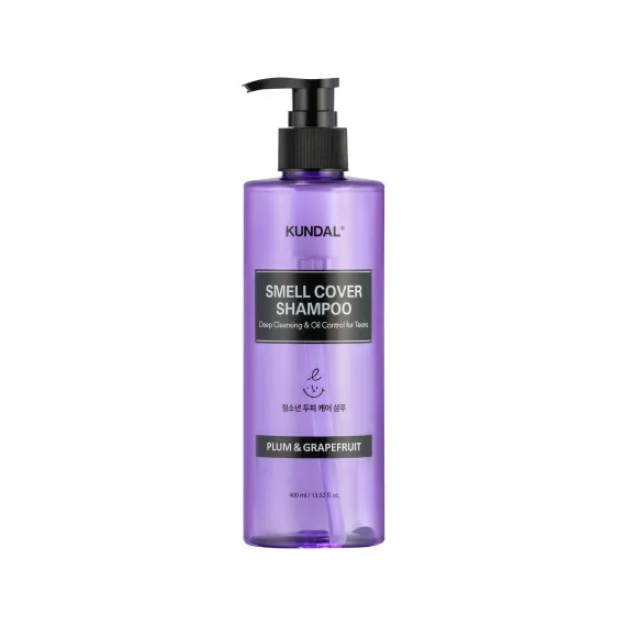 Шампунь от жирности волос для подростков "Слива & Грейпфрут" Kundal All Day Smell Cover Teens Shampoo Plum&Grapefruit 400 ml Шампунь от жирности волос для подростков "Слива & Грейпфрут" Kundal All Day Smell Cover Teens Shampoo Plum&Grapefruit 400 ml