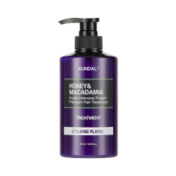 Кондиціонер-маска для волосся "Іланг-Іланг" Kundal Honey & Macadamia Protein Hair Treatment Ylang Ylang 500ml