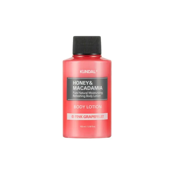 Лосьйон для тіла "Рожевий грейпфрут" Kundal Honey & Macadamia Body Lotion Pink Grapefruit 100ml Лосьйон для тіла "Рожевий грейпфрут" Kundal Honey & Macadamia Body Lotion Pink Grapefruit 100ml