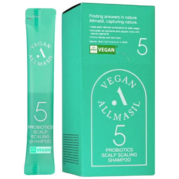 Шампунь для глибкого очищення шкіри голови Allmasil 5 Probiotics Scalp Scaling Shampoo Stick Pouch 8ml*20еа (упаковка)