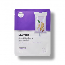 Маска для лица тканевая успокаивающая с корнем солодки Dr.Oracle Glycyrrhizine Recipe Calming Purple Mask 1ea