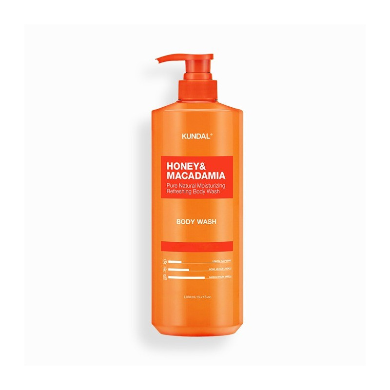 Гель для душу "Рожевий Грейпфрут" Kundal Honey & Macadamia Body Wash Pink Grapefruit 1058ml