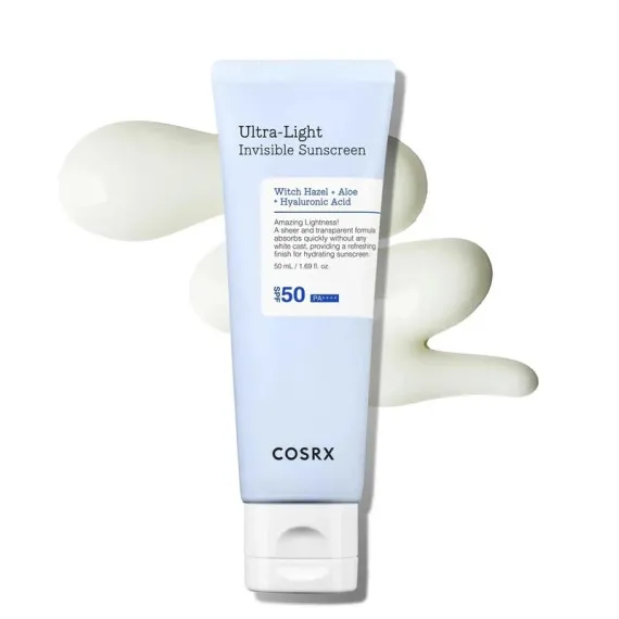 Сонцезахисний крем для обличчя легкої текстури Cosrx Ultra-Light Invisible Sunscreen SPF50+ PA++++ Сонцезахисний крем для обличчя легкої текстури Cosrx Ultra-Light Invisible Sunscreen SPF50+ PA++++