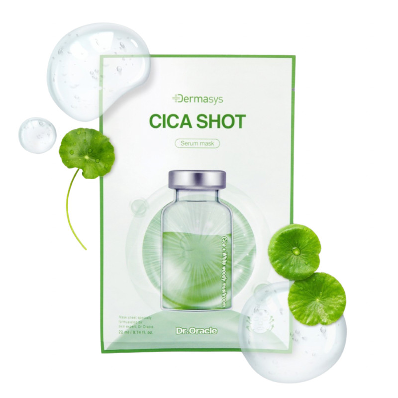 Маска для лица успокаивающая с центеллой Dr. Oracle Cica Shot Serum Mask 1ea Маска для лица успокаивающая с центеллой Dr. Oracle Cica Shot Serum Mask 1ea