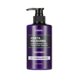 Кондиционер-маска для волос "Личи & Абрикос" Kundal Honey & Macadamia Protein Hair Treatment Lychee & Apricot 500ml 