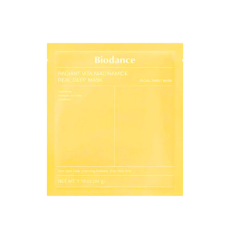 Маска для лица Biodance Radiant Vita Niacinamide Real Deep Mask 34g