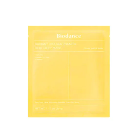 Маска для лица Biodance Radiant Vita Niacinamide Real Deep Mask 34g Маска для лица Biodance Radiant Vita Niacinamide Real Deep Mask 34g