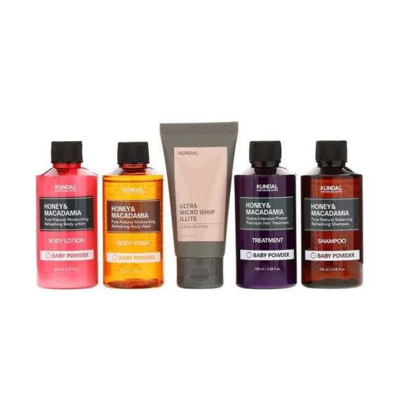 Набор дорожный для тела, волос и лица №2 Kundal Travel Set Baby Powder (Body Hair & Face) Набор дорожный для тела, волос и лица №2 Kundal Travel Set Baby Powder (Body Hair & Face)