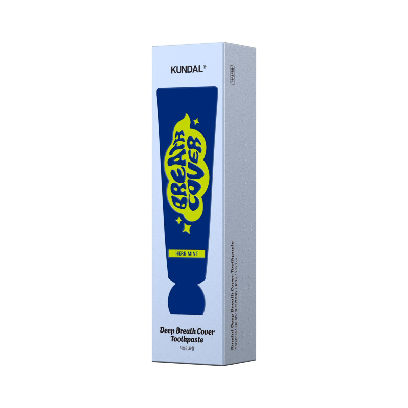 Зубна паста комплексна "М'ята і трави" Kundal Deep Breath Cover Toothpaste Herb Mint 100g Зубна паста комплексна "М'ята і трави" Kundal Deep Breath Cover Toothpaste Herb Mint 100g