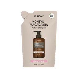 Рефіл відновлюючого шампуню Kundal Honey & Macadamia Nature Shampoo Refill Pack Baby Powder 400ml