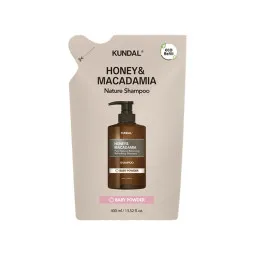 Рефил восстанавливающего шампуня Kundal Honey & Macadamia Nature Shampoo Refill Pack Baby Powder 400ml