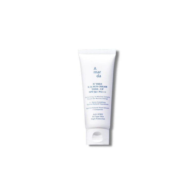 Солнцезащитный крем для выравнивания тона лица Amarda N`Tree 8.14 Sun Cream Tone-Up SPF 50+ PA+++ Солнцезащитный крем для выравнивания тона лица Amarda N`Tree 8.14 Sun Cream Tone-Up SPF 50+ PA+++