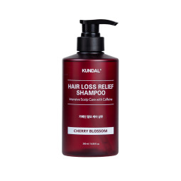 Шампунь против выпадения волос "Вишнёвый цвет" Kundal Natural Caffeine & Intensive Scalp Care Shampoo Cherry Blossom 500ml