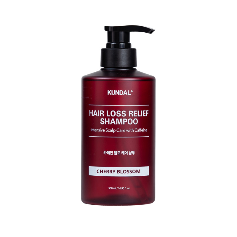 Шампунь проти випадіння "Вишневий Цвіт" Kundal Natural Caffeine & Intensive Scalp Care Shampoo Cherry Blossom 500ml