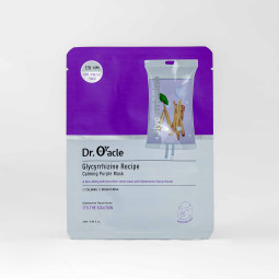 Маска для лица тканевая успокаивающая с корнем солодки Dr.Oracle Glycyrrhizine Recipe Calming Purple Mask 1ea