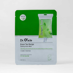 Маска для обличчя тканинна заспокійлива з зеленим чаєм Dr. Oracle Green Tea Recipe Calming Green Mask 1ea