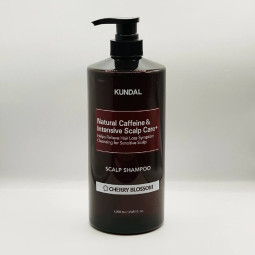 Шампунь Natural Caffeine & Intensive Scalp Care Shampoo Cherry Blossom 1000ml Kundal