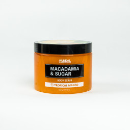 Скраб для тіла Macadamia & Sugar Body Scrub Tropical Mango 550gr Kundal