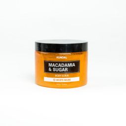 Скраб для тіла Macadamia & Sugar Body Scrub White Musk 550gr Kundal