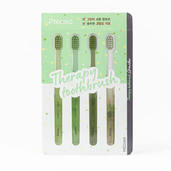 Зубна щітка з зеленим чаєм Plesia Therapy Green Median Зубна щітка з зеленим чаєм Plesia Therapy Green Median