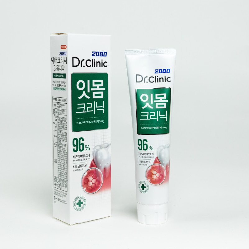 Зубна паста для зміцнення ясен 2080 Dr.Clinic Green Toothpaste 140g