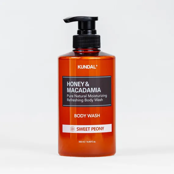 Гель для душа "Сладкий пион" Kundal Honey & Macadamia Body Wash Sweet Peony 500ml 